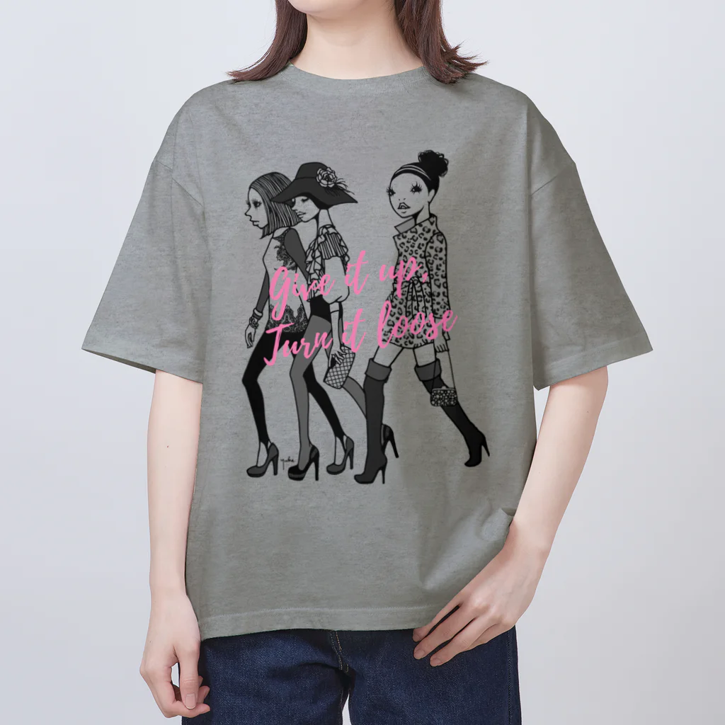 イラストレーターこたけゆか 公式オリジナルグッズのHEY LADIES!  オーバーサイズTシャツ