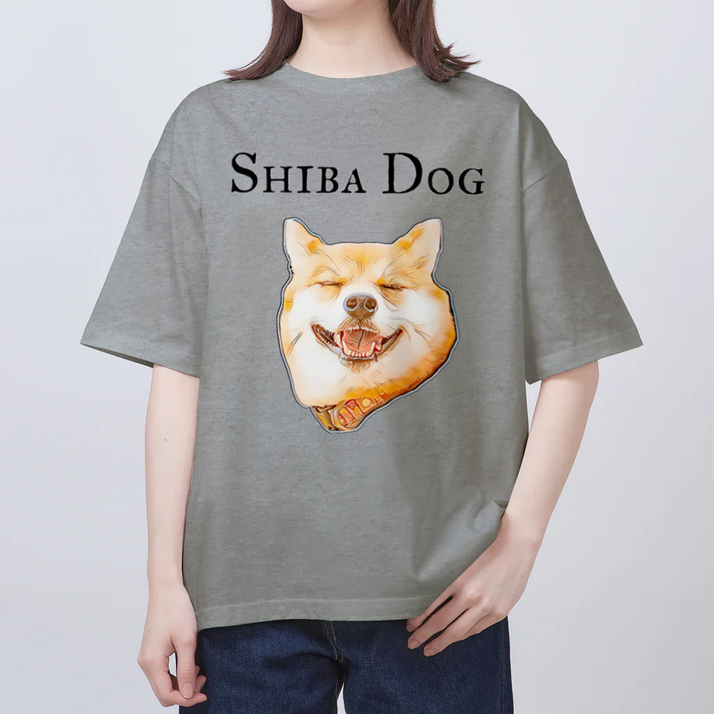 74 no me loveの柴犬tee オーバーサイズTシャツ