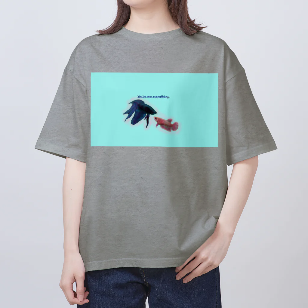 ♡BE HAPPY♡の恋する魚たち オーバーサイズTシャツ