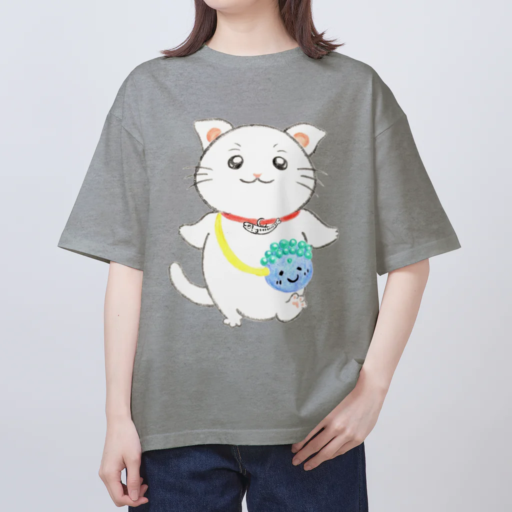 かまにゃん🐾鎌倉地域メディア"かまくらいふ”のかまにゃん🐾 オーバーサイズTシャツ