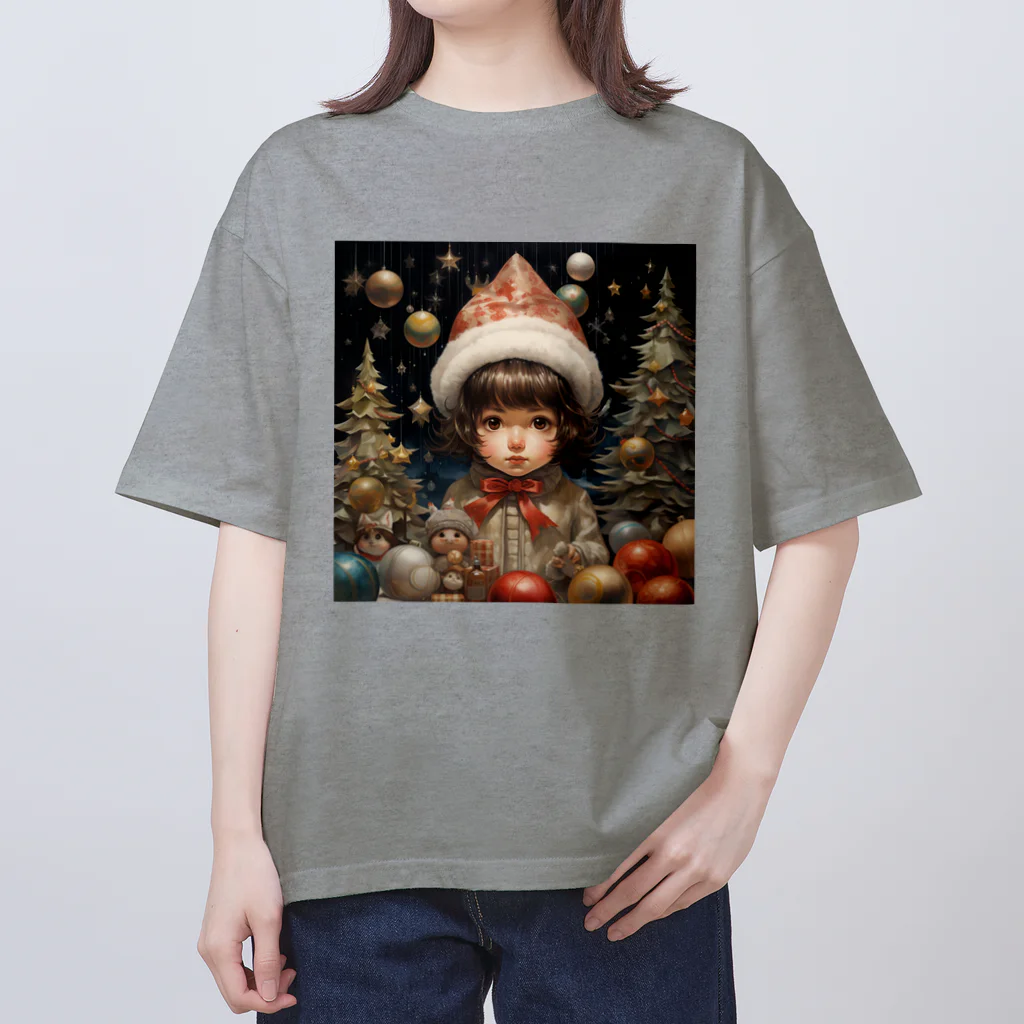 kobura05の星降る夜のクリスマスイノセンス オーバーサイズTシャツ
