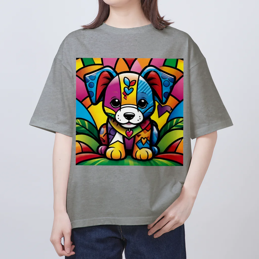 dcgnori／ワンコ画像の西海岸のワンコ Oversized T-Shirt