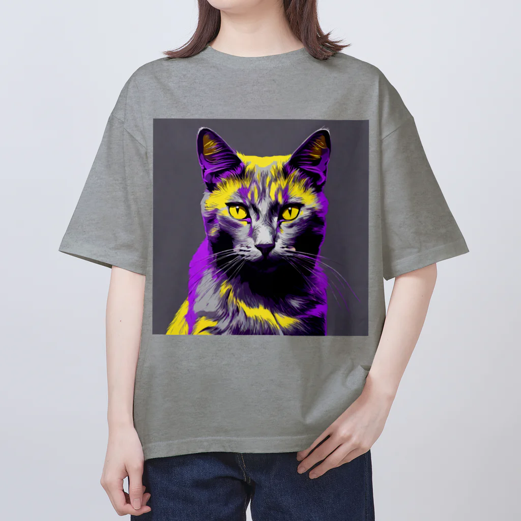 ながさわショップのnight cat Oversized T-Shirt