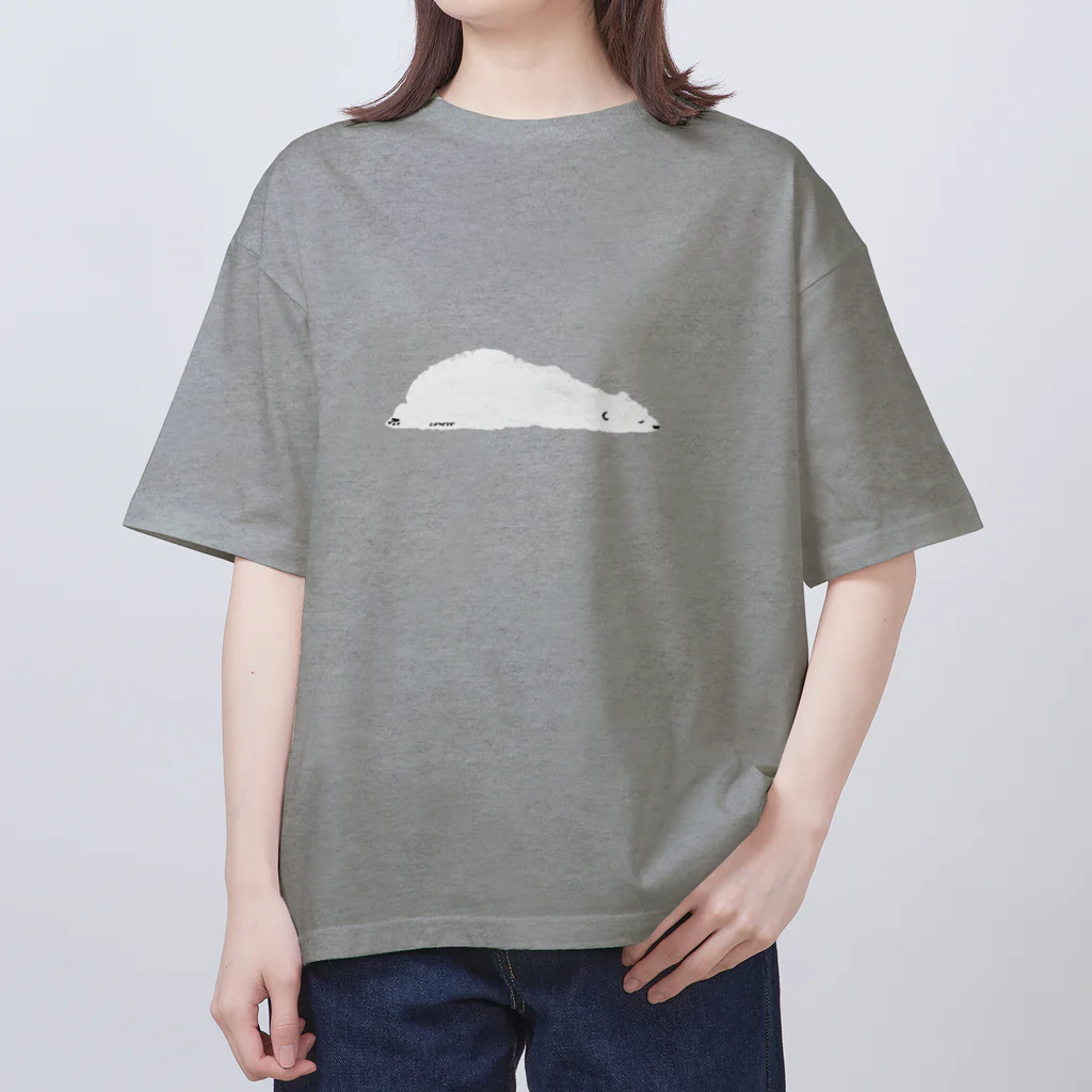 しろくまのかばん屋さん（SUZURI店）のとけたように ねむる しろくま Oversized T-Shirt