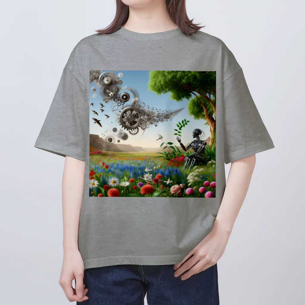 uminosobakaraのメカニカルネイチャー オーバーサイズTシャツ