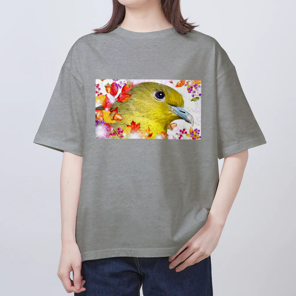 カラスのクッピのアオバトのフウワ Oversized T-Shirt