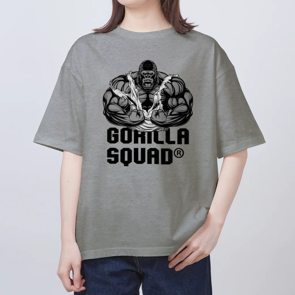 GORILLA SQUAD 公式ノベルティショップのアングリーゴリラビルダー/ロゴ黒 Oversized T-Shirt