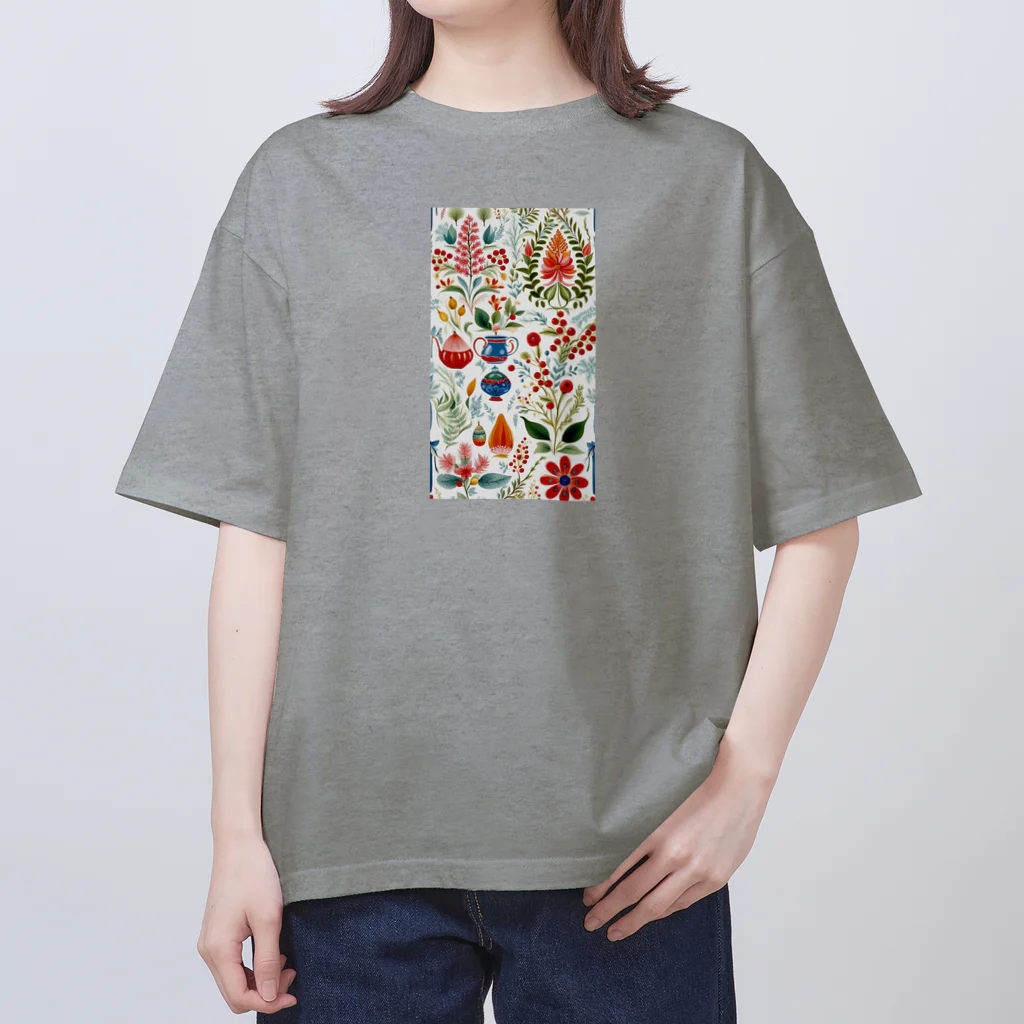 (っ◔◡◔)っ ♥ Le Petit Trésor ♥の花の詩カップ(The Flower Poetry Cup) Oversized T-Shirt