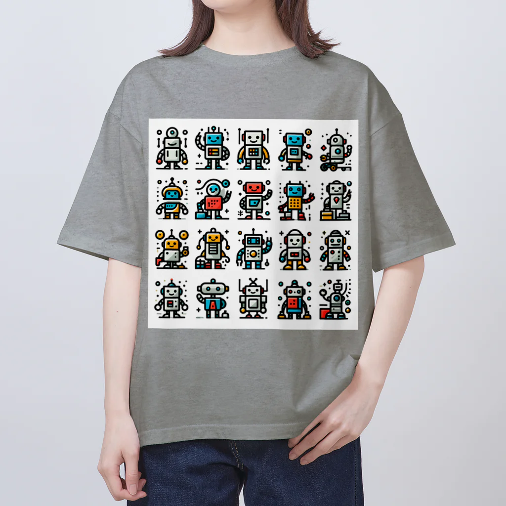 ロボットグッズshopのロボットいっぱい！ オーバーサイズTシャツ