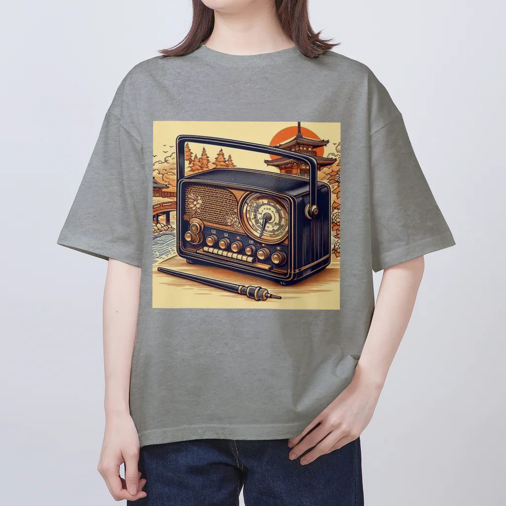 日本の風景 COOL JAPANの日本の風景:昔のラジオ、Japanese scenery: old radio Oversized T-Shirt