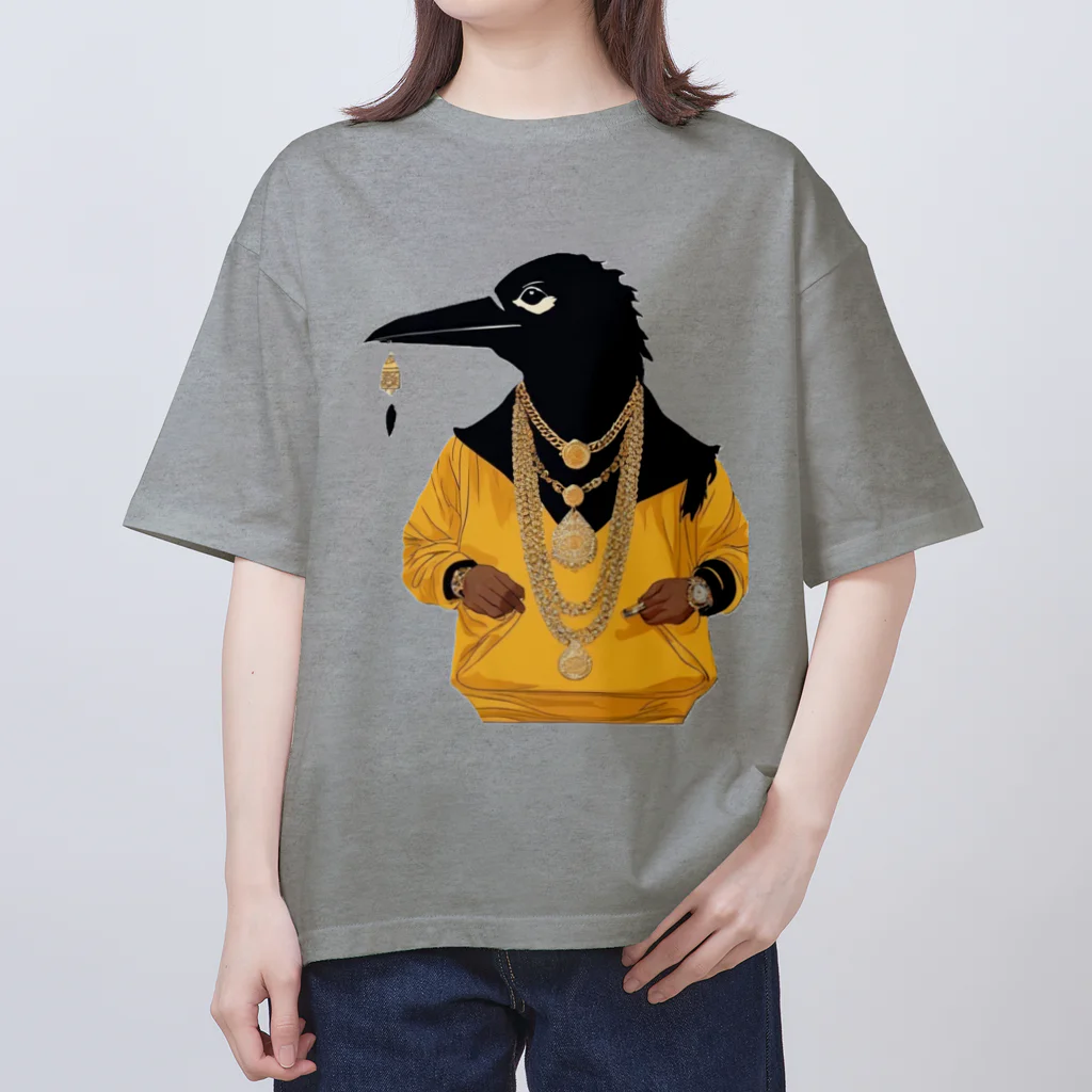 鴉番組公式SHOPのカラスチャンネルオリジナルデザイン Oversized T-Shirt