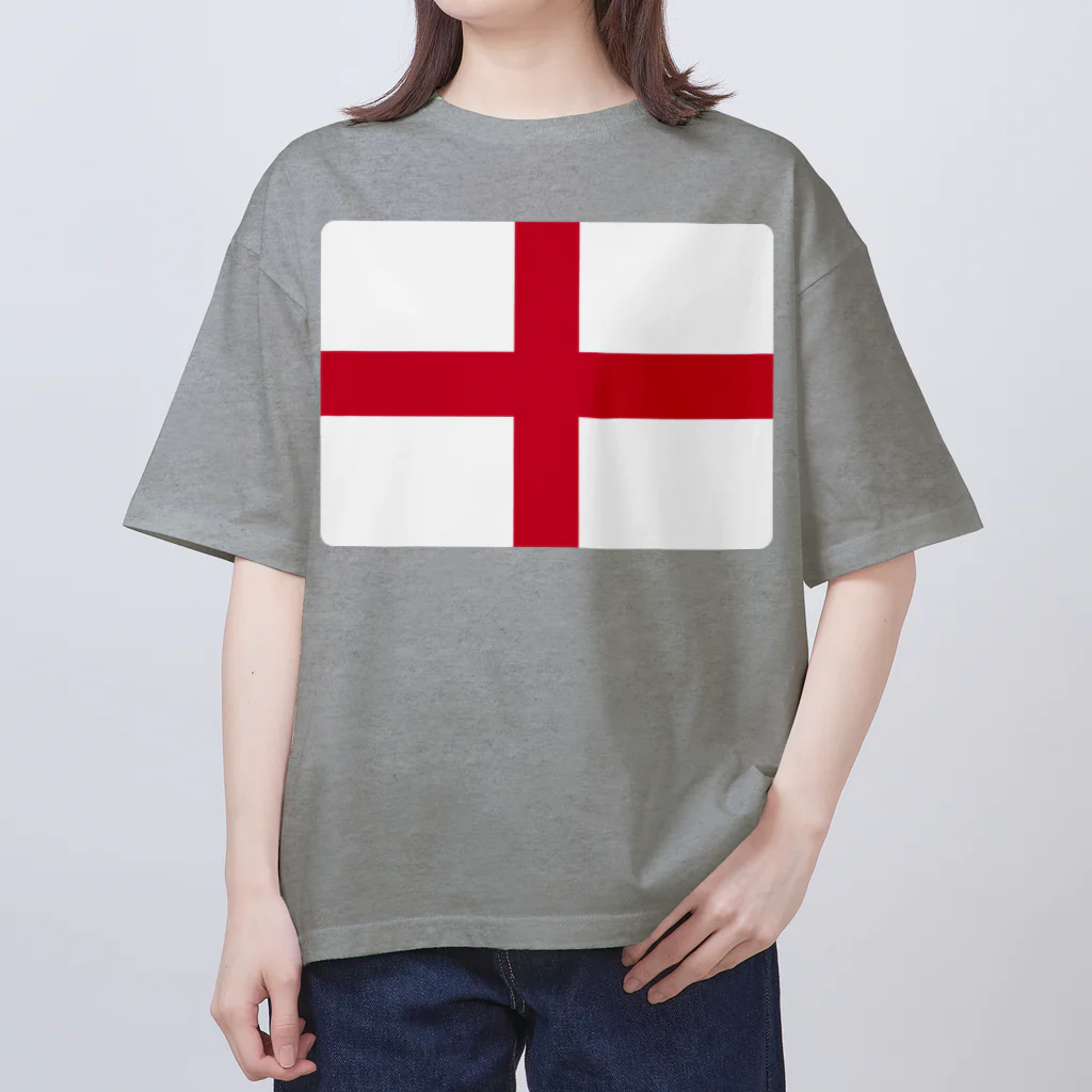 お絵かき屋さんのイングランドの国旗 オーバーサイズTシャツ