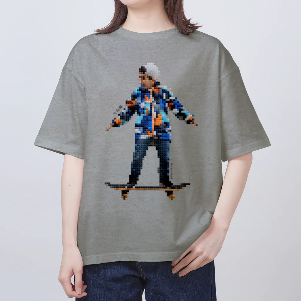 火山梅（kazanbai） storeの【アパレル】#1 モザイク タイル スケートボーダーズ (mosaic tile skate boarders)  オーバーサイズTシャツ