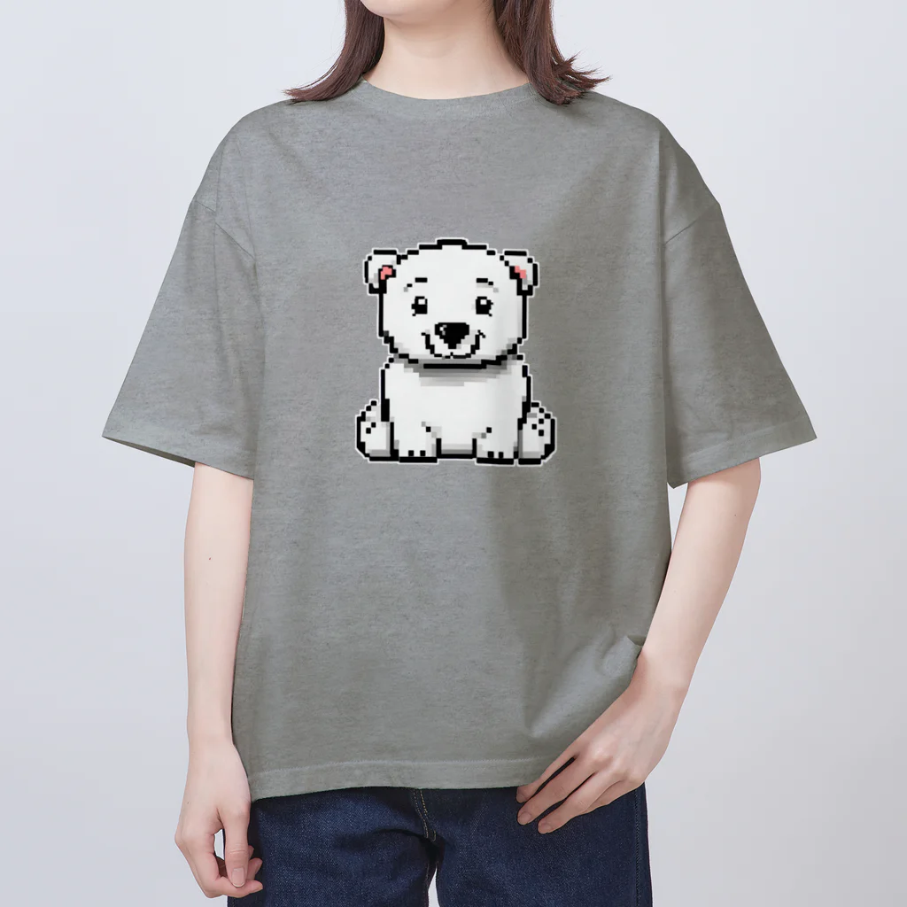 kazu_gの子供のシロクマ(ドット) Oversized T-Shirt