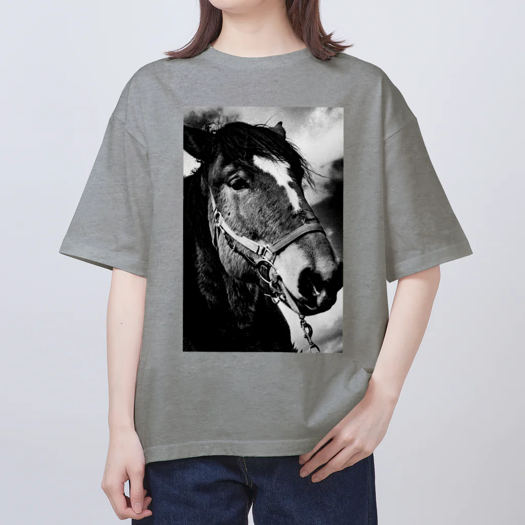 oe_photostudioの馬-HORSE- オーバーサイズTシャツ