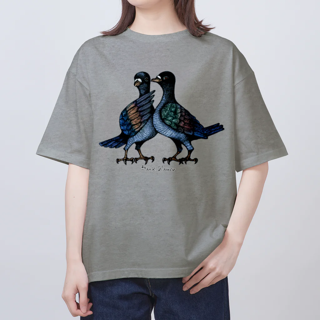  Dark blancoのDark blanco "Pigeons" オーバーサイズTシャツ