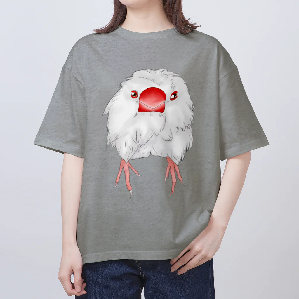 Lily bird（リリーバード）の変身！水浴び白文鳥① オーバーサイズTシャツ