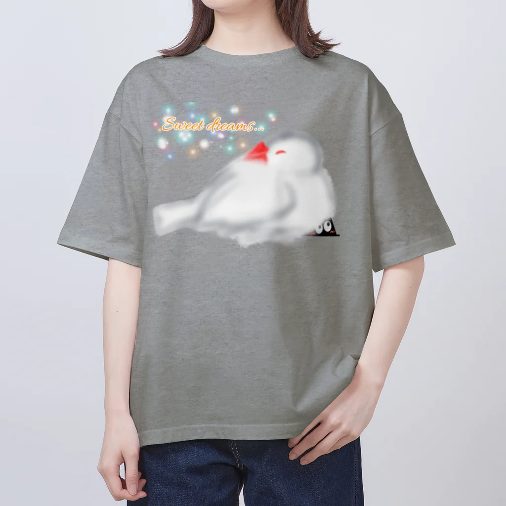 Lily bird（リリーバード）のスリスリくんとおねんね白文鳥 オーバーサイズTシャツ