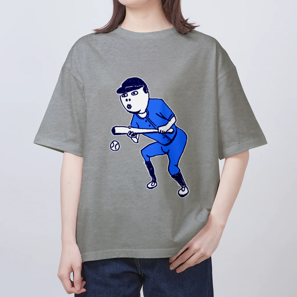 NIKORASU GOのこの夏おすすめ！野球デザイン「バント」＜文字なし＞（Tシャツ・パーカー・グッズ・ETC） Oversized T-Shirt