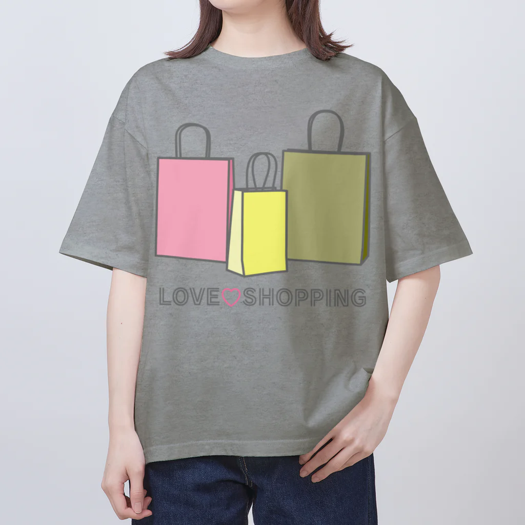 ヨープキャンが気になったの紙袋 LOVE SHOPPING オーバーサイズTシャツ