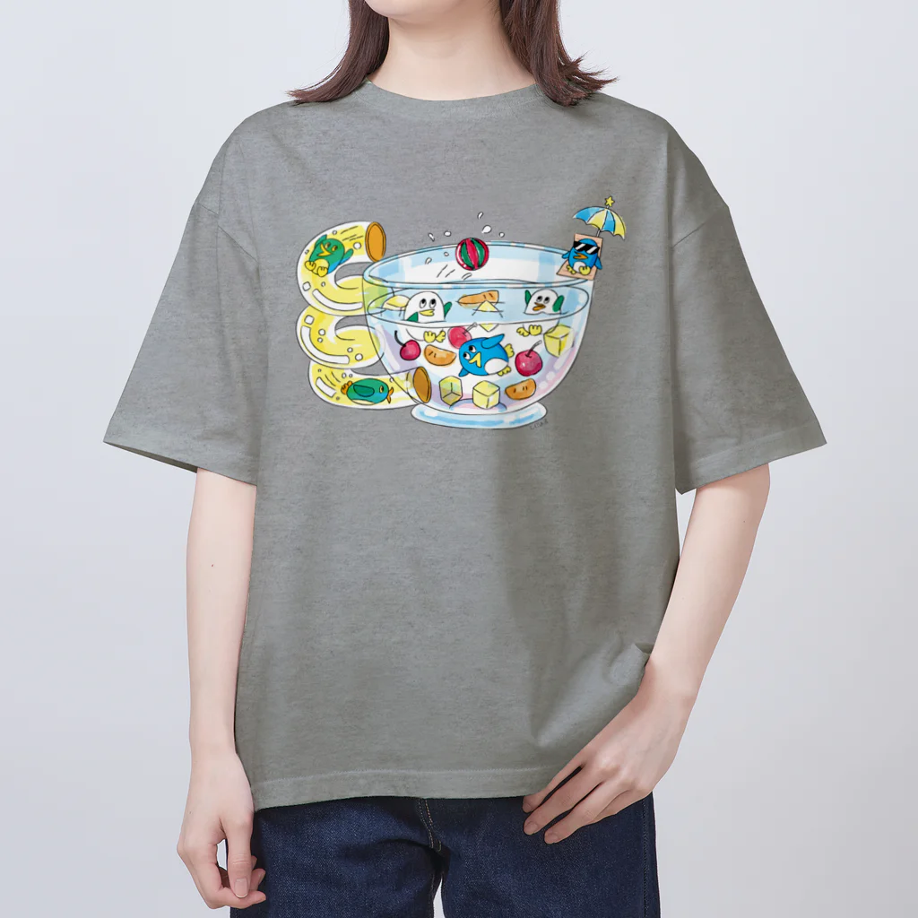 しじょるのペンギンとフルーツポンチ オーバーサイズTシャツ