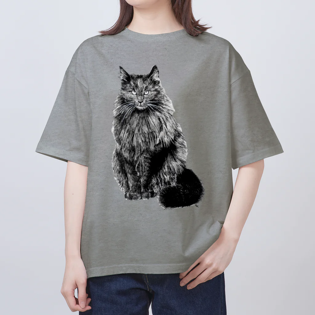 segasworksの長毛の猫 Oversized T-Shirt