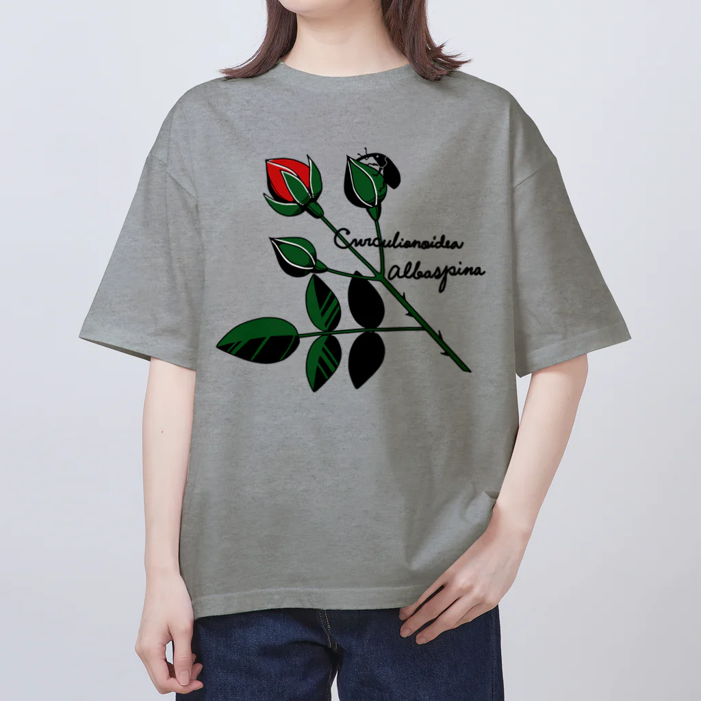 Alba spinaの薔薇蕾のゾウムシ オーバーサイズTシャツ