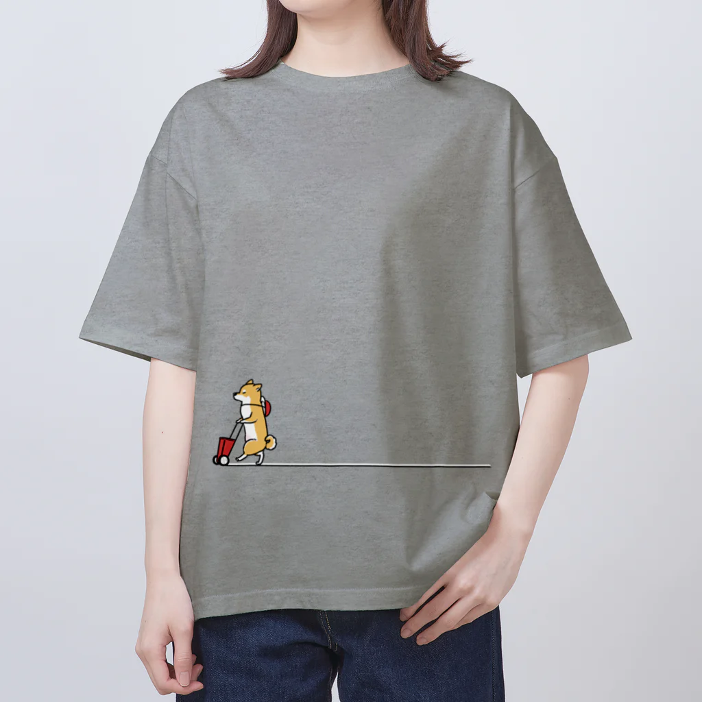 真希ナルセ（マキナル）の白線引き（赤柴） オーバーサイズTシャツ