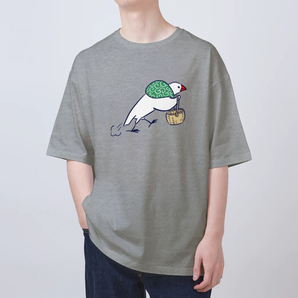 ふろしき文鳥のお店のお買い物にむかうふろしき文鳥 Oversized T-Shirt