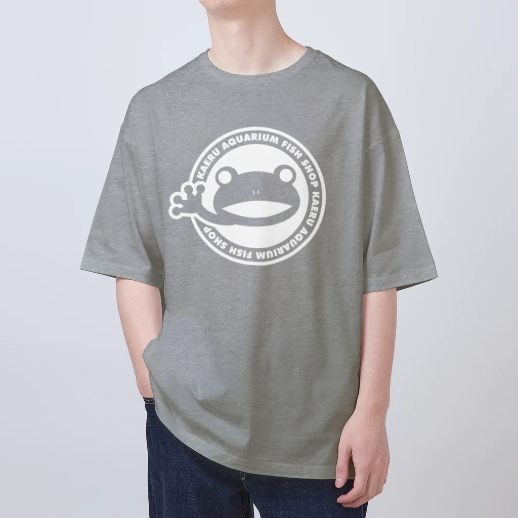 ゴッド神TVちゃんねるSHOPのかえる観賞魚店　白抜き丸ロゴ Oversized T-Shirt