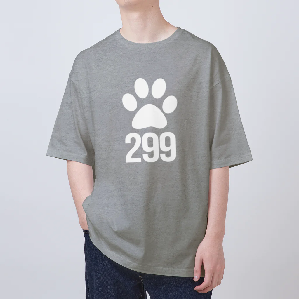 サトオの肉球299　ホワイト オーバーサイズTシャツ