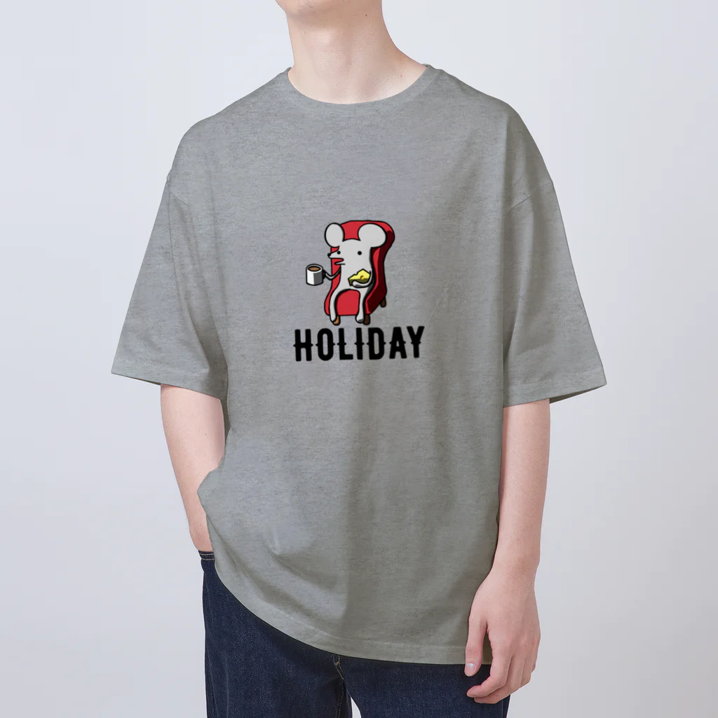 とんとんSHOPの休日のネズミくん Oversized T-Shirt