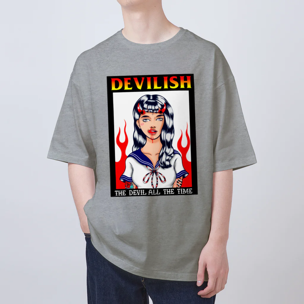 Demon Lord 9 tailsの『DEVILISH』 Oversized T-Shirt