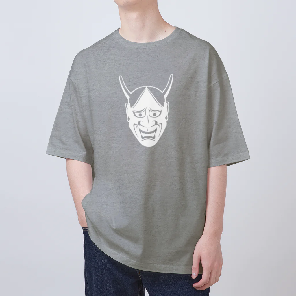 QUQU_WORKSの般若 ホワイト Oversized T-Shirt