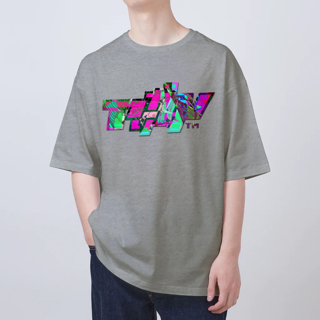 VRIGVTVSHI のアリガタシ™ NEON MIX GRAY オーバーサイズTシャツ