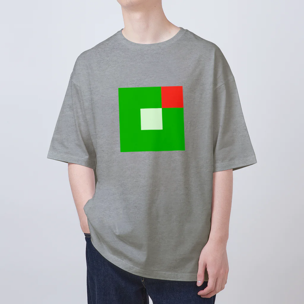 3×3 のドット絵のライン - 3×3 のドット絵 オーバーサイズTシャツ
