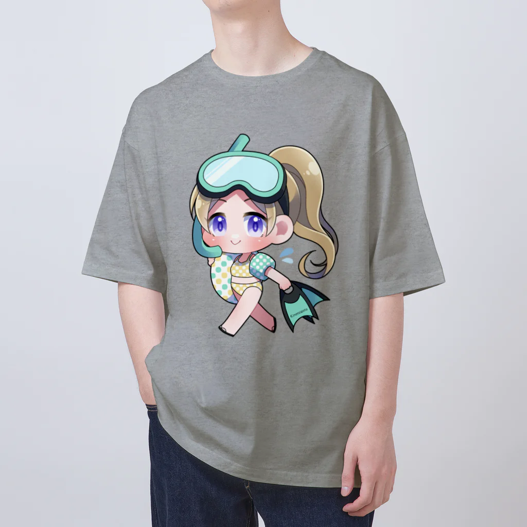 kinotowotoのシュノーケリングガール Oversized T-Shirt