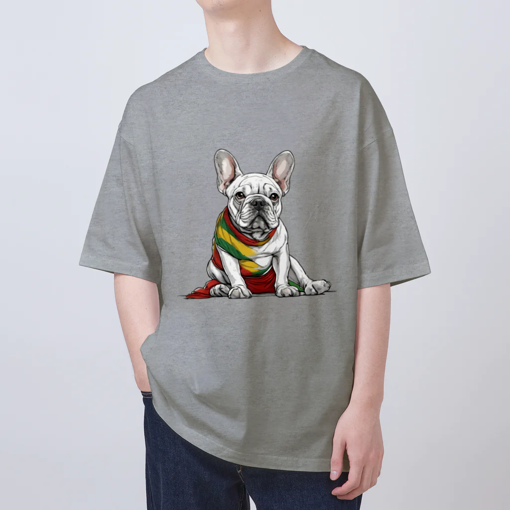 Frenchie-Rasta DoggのFrenchie-Rasta Dogg オーバーサイズTシャツ