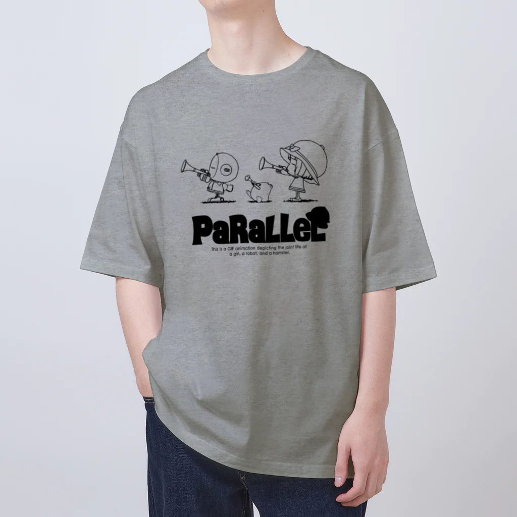 PaRaLLeL shopのパラレル トランペットver.（ライン：ブラック） オーバーサイズTシャツ