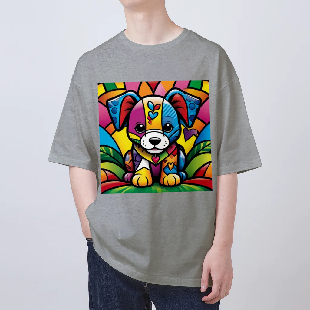 dcgnori／ワンコ画像の西海岸のワンコ Oversized T-Shirt