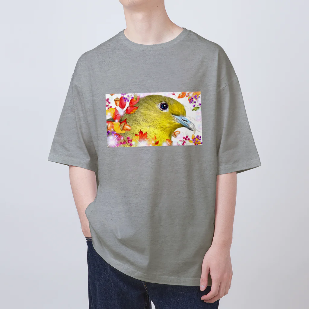 カラスのクッピのアオバトのフウワ Oversized T-Shirt