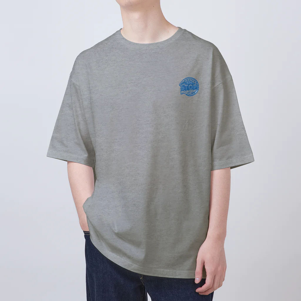 STOP POACHNGのSTOP POACHNG(blue) Oversized T-Shirt