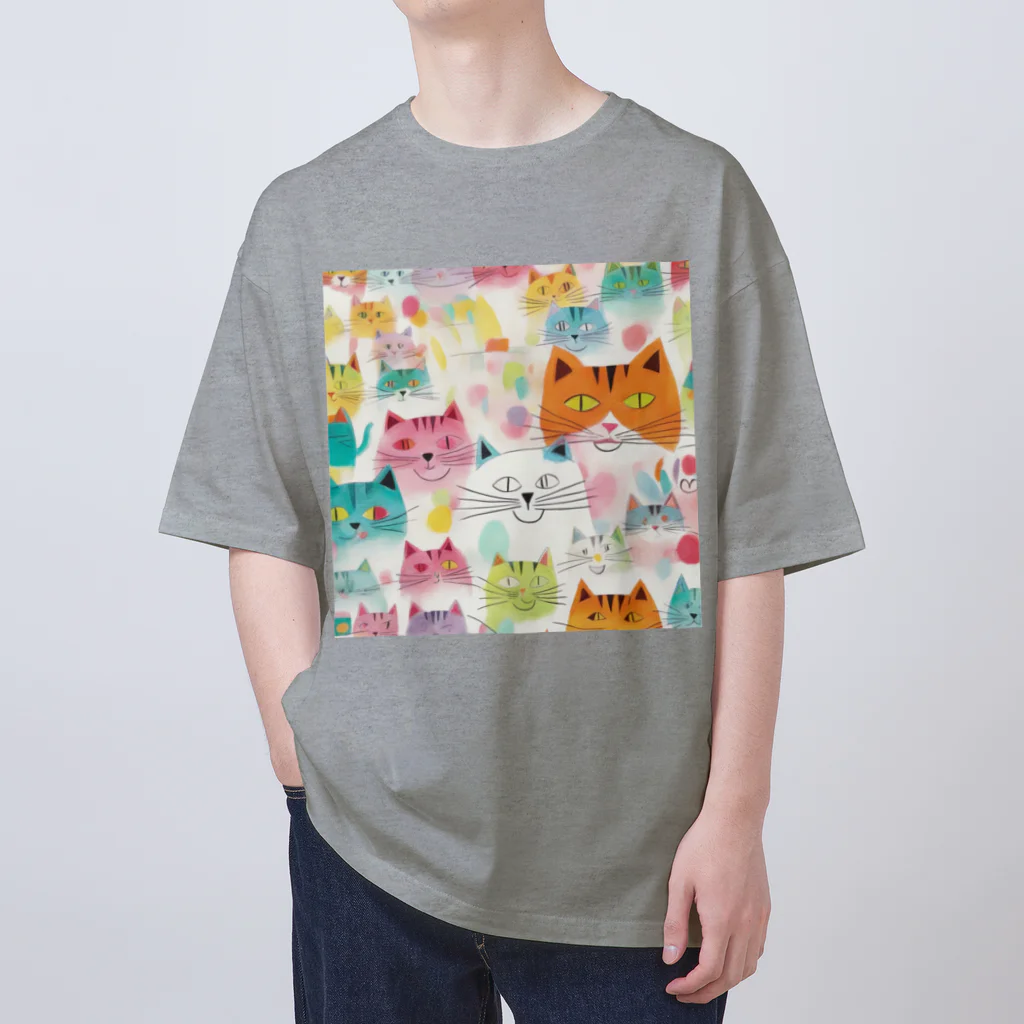 F2 Cat Design Shopのbeloved cats 002 オーバーサイズTシャツ