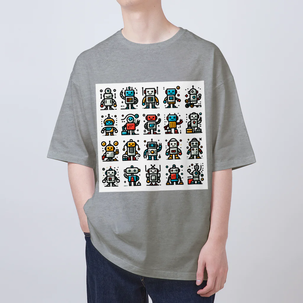 ロボットグッズshopのロボットいっぱい！ オーバーサイズTシャツ