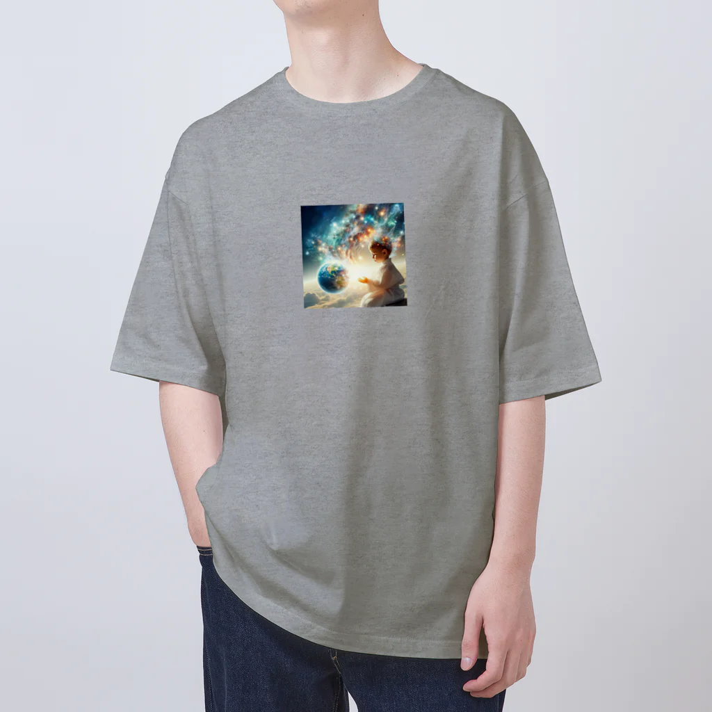 太陽の手の地球への愛 Oversized T-Shirt