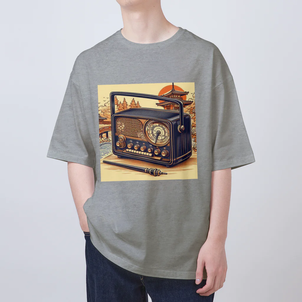 日本の風景 COOL JAPANの日本の風景:昔のラジオ、Japanese scenery: old radio オーバーサイズTシャツ