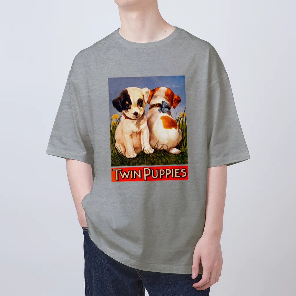 Saza-nami Antique designのTWIN PUPPIES オーバーサイズTシャツ