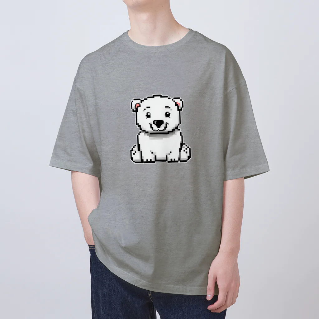 kazu_gの子供のシロクマ(ドット) Oversized T-Shirt