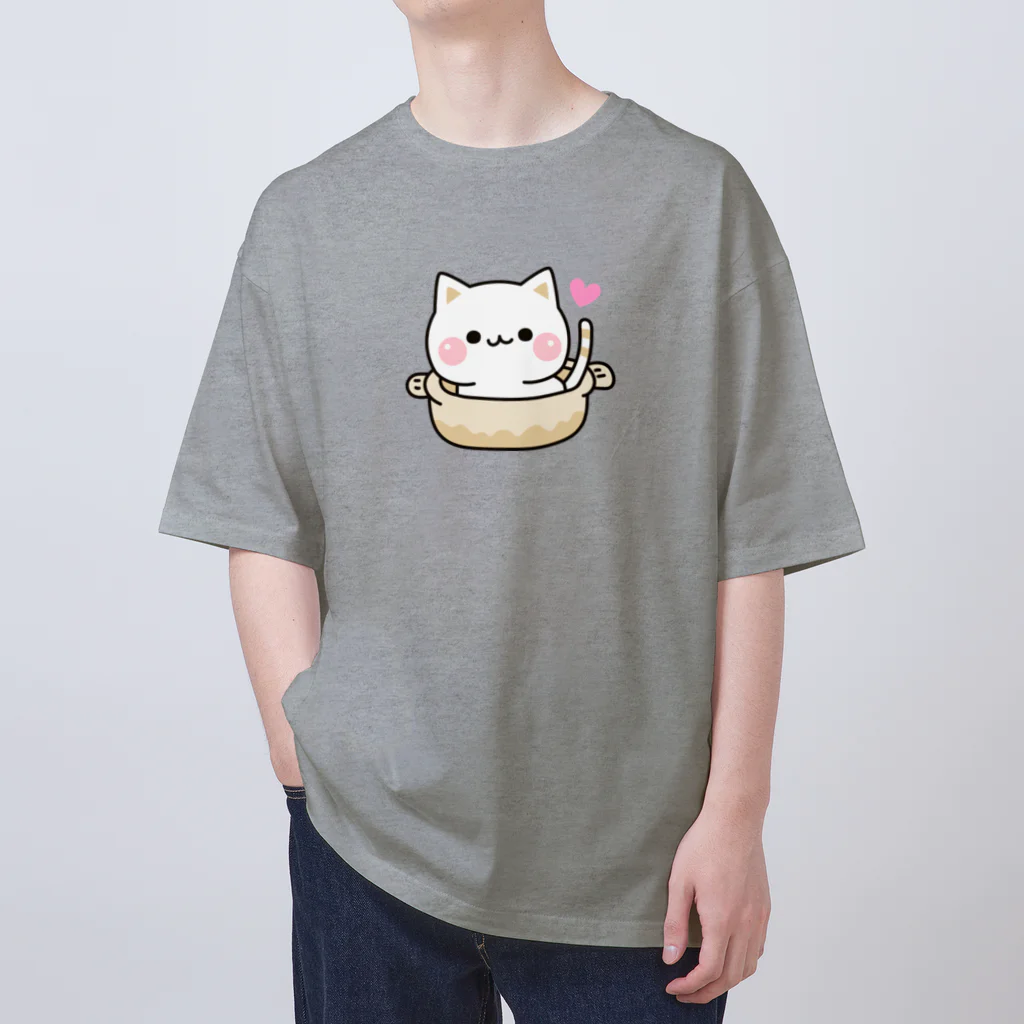 DECORの気づかいのできるネコ　ねこ鍋 Oversized T-Shirt