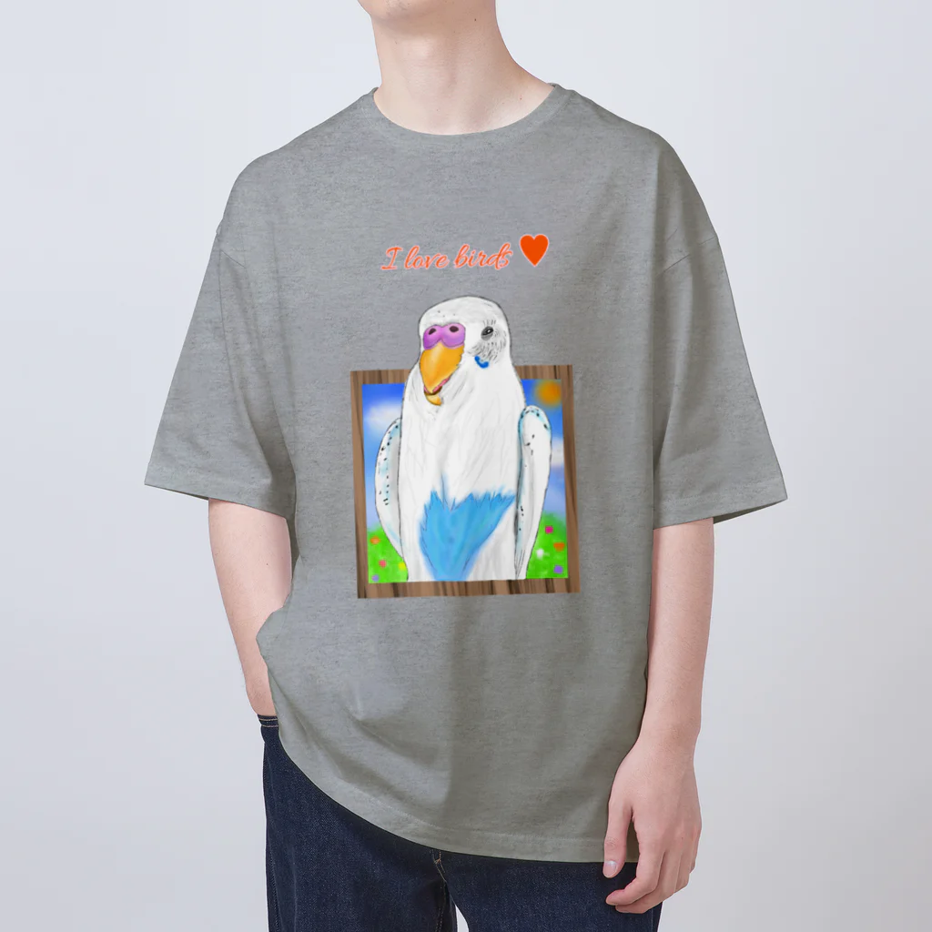 Lily bird（リリーバード）のどーん！とピーコちゃん ロゴ入り① オーバーサイズTシャツ